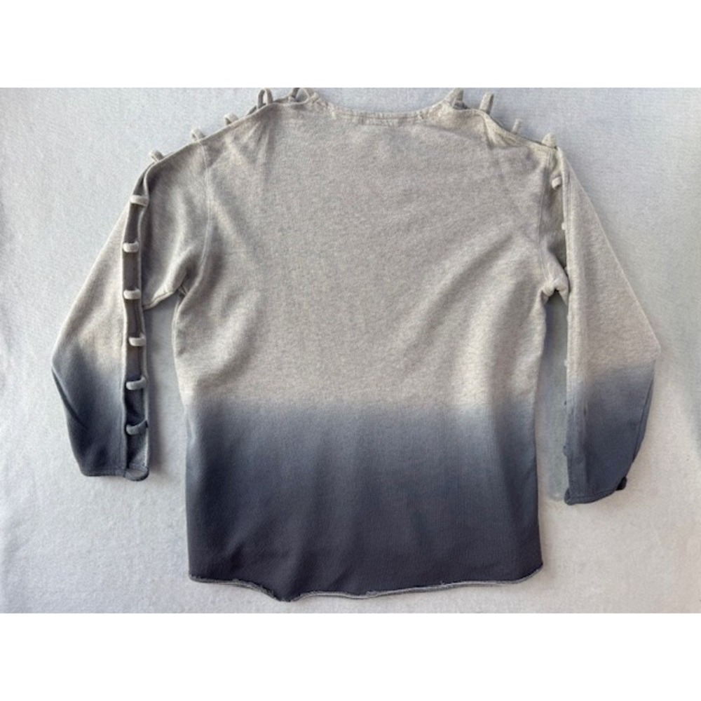 Pink Victorias Secret Sweatshirt‎ MED Blue Ombre Shoulder Open Cut Out Sleeves - Picture 4 of 10